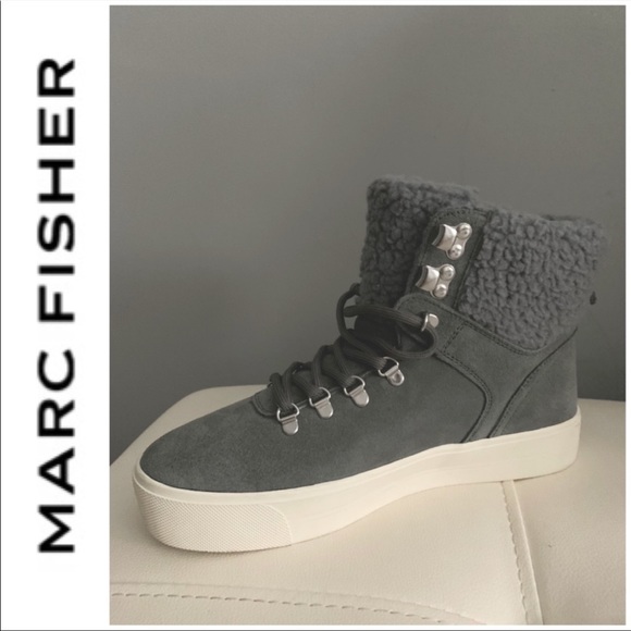 BRAND NEW Marc Fisher genuine suede booties gray - Picture 6 of 7